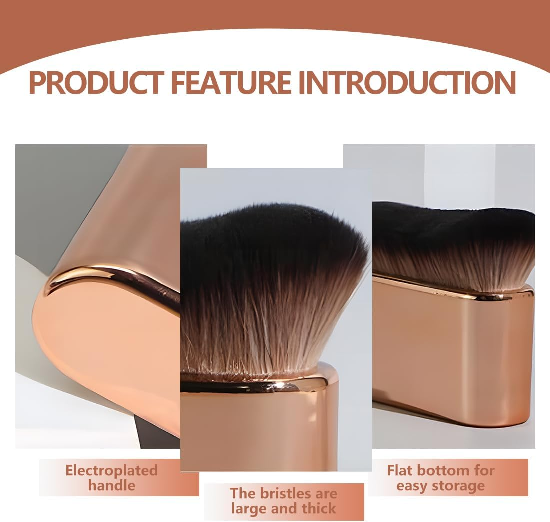 XUKZIMA 2 Pack Multifunctional Body Brush, Tanning Brush, Flat Self Tanning Brush, Large Body Makeup Brush, Powder Brush, Blush Brush (6.8 X 6.8 Cm) image number 4