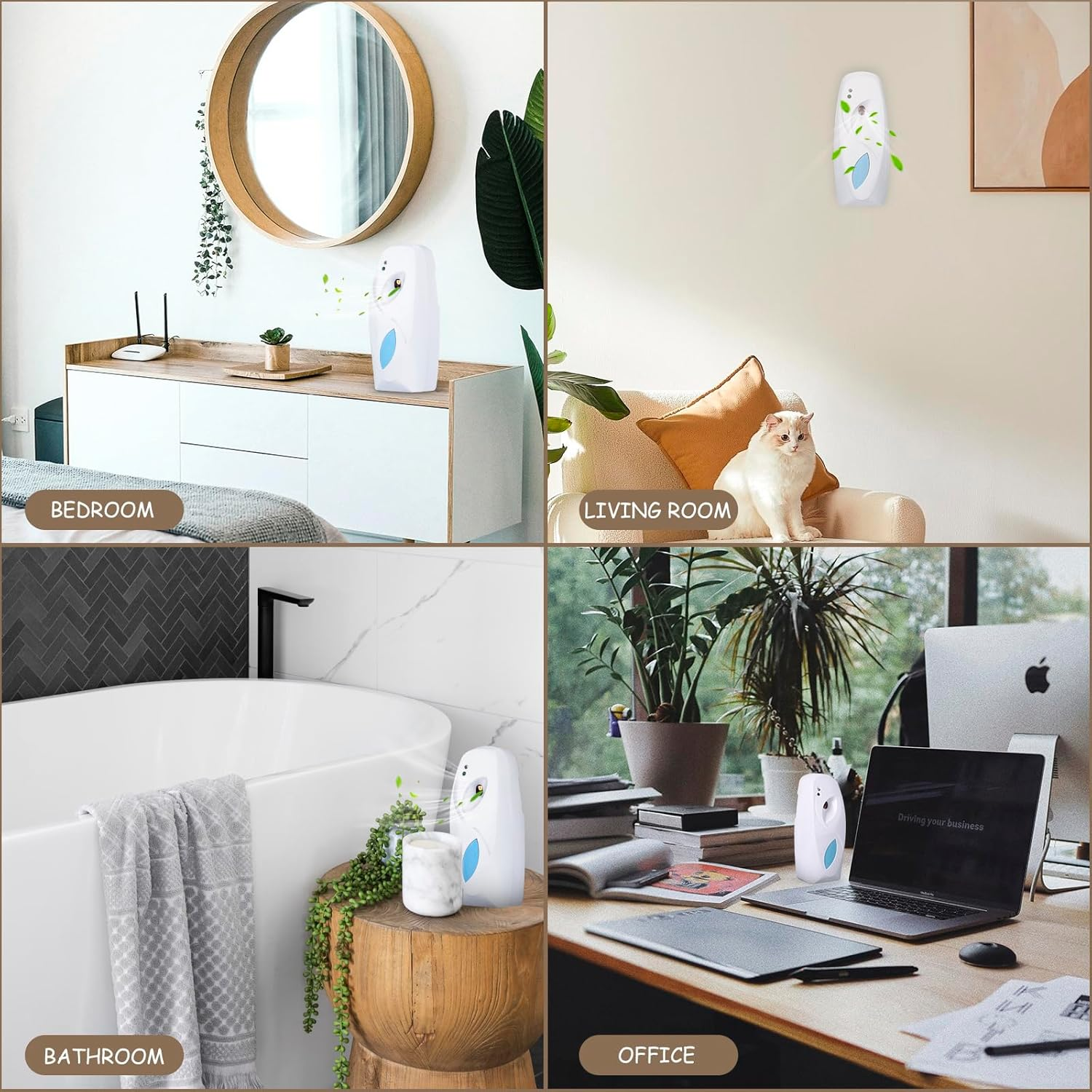 Automatic Air Freshener Spray Dispenser Wall Mounted/Free Standing Auto Sensor Spray Dispenser for Bathroom Washroom Hotel Office White image number 5