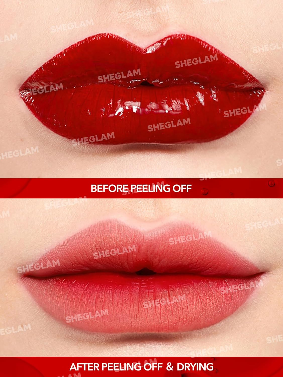 SHEGLAM Peel Talk Lip Tint Transfer-Proof, Highly Pigmented Color Peel off Lip Stain Liner-Samesies image number 6