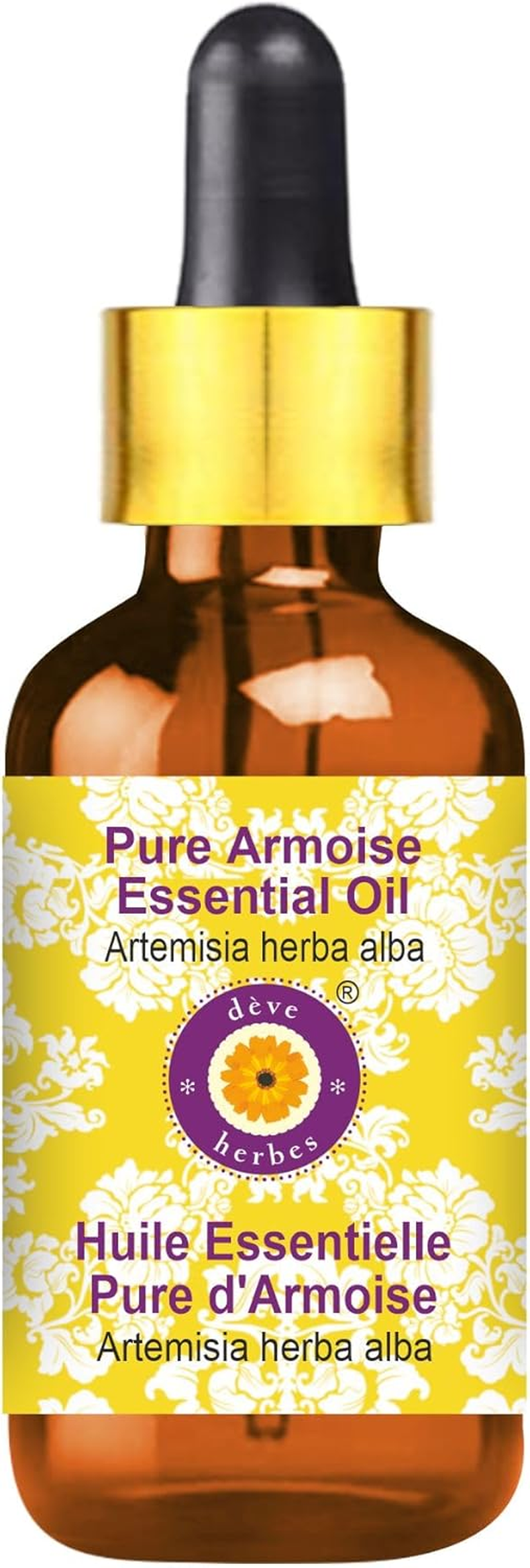 Deve Herbes Pure Armoise Essential Oil (Artemisia Herba Alba) with Glass Dropper Steam Distilled 30Ml (1 Oz) image number 1