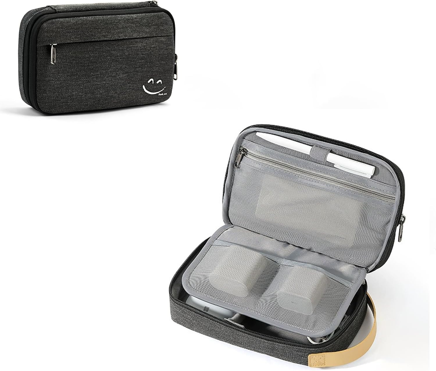 Travelkin Cord Organizer Travel,1 Pcs Electronic Organizer Travel Case, Cable Organizer Bag for Cords,Chargers Phone, Sd Card,Usbs (Black) image number 5