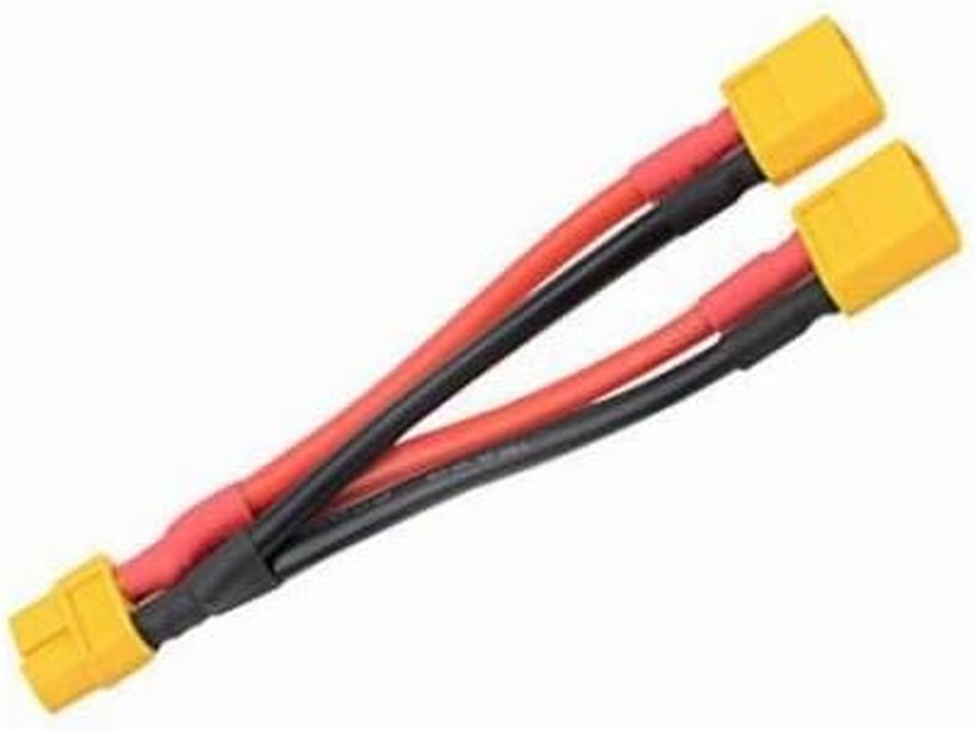 FLY RC 2Pcs XT60 Parallel Battery Connector Cable Extension Y Splitter for DJI Phantom RC Mode Helicopter Quadcopter image number 5