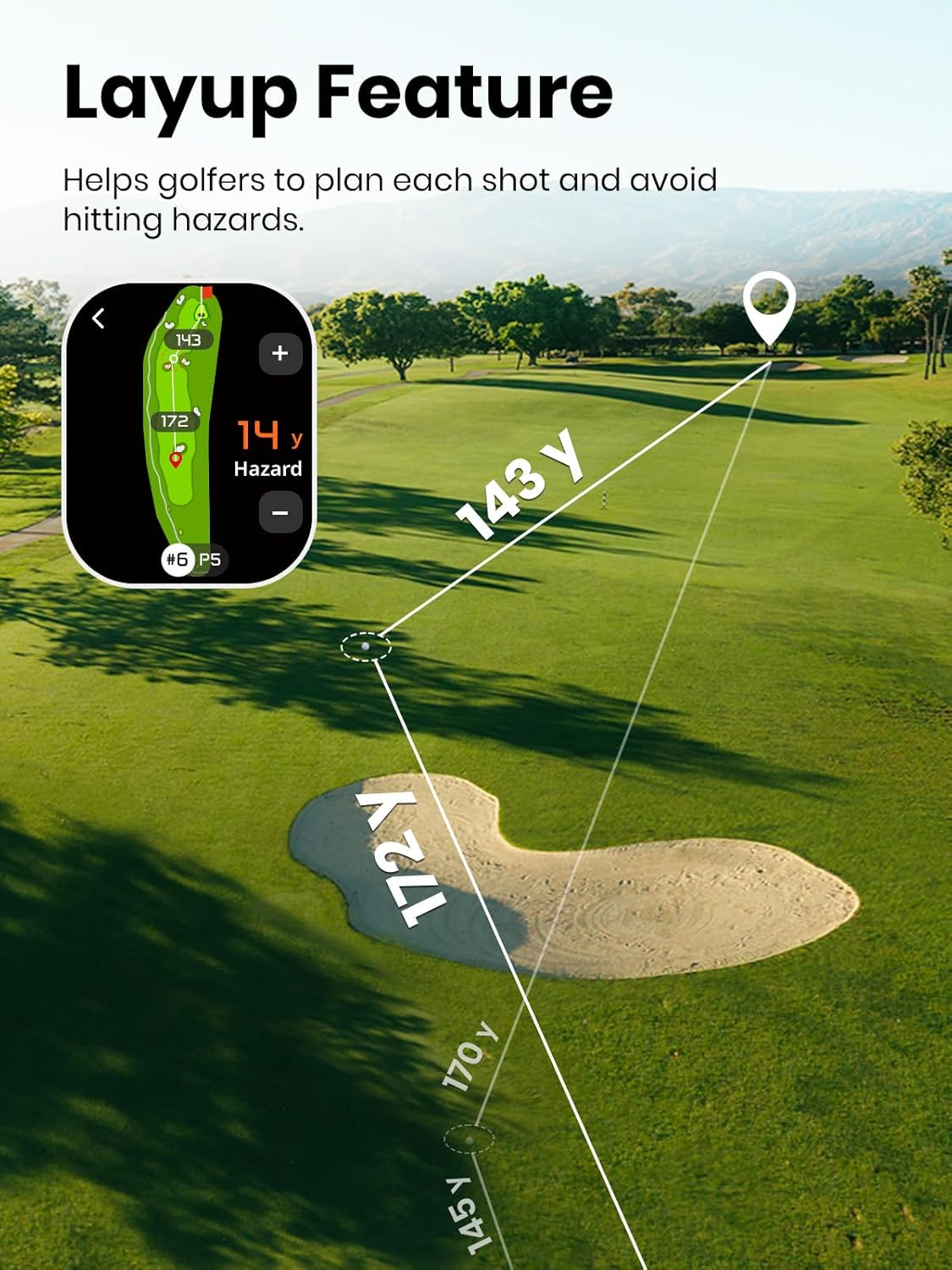 MILESEEY Genepro G1 Touchscreen & GPS Rangefinder with Slope, 43000+ Preloaded Courses, 1300 Yards Laser Range Finder Golf with Red & Green Display, 0.1S Flag Pole Locking Vibration, 6X Magnification image number 5