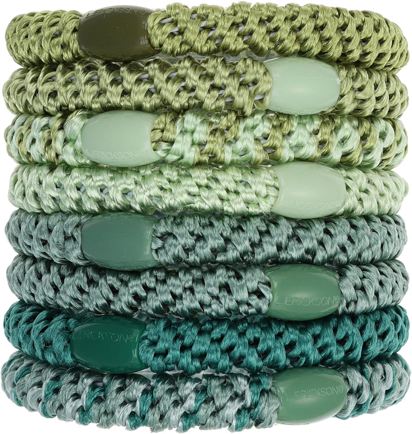 Beige and Brown Hair Ties for Thick Hair, Grab & Go Ponytail Holders, 8 Pack, Oatmeal, Thick No-Crease Bands with Strong Hold, Damage-Free Design, Warm Neutral Blend | L. Erickson