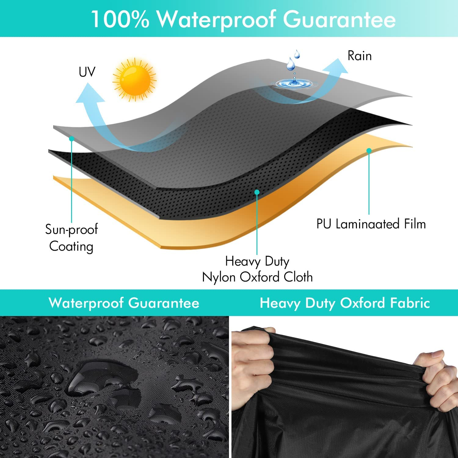 WLEAFJ Patio Sofa Cover Waterproof, Outdoor Loveseat Cover, Heavy Duty Outdoor Couch Cover, Large Lawn Patio Furniture Covers with Air Vent, 54&rsquo;&rsquo; W X 37&rsquo;&rsquo; D X 35&rsquo;&rsquo; H image number 5