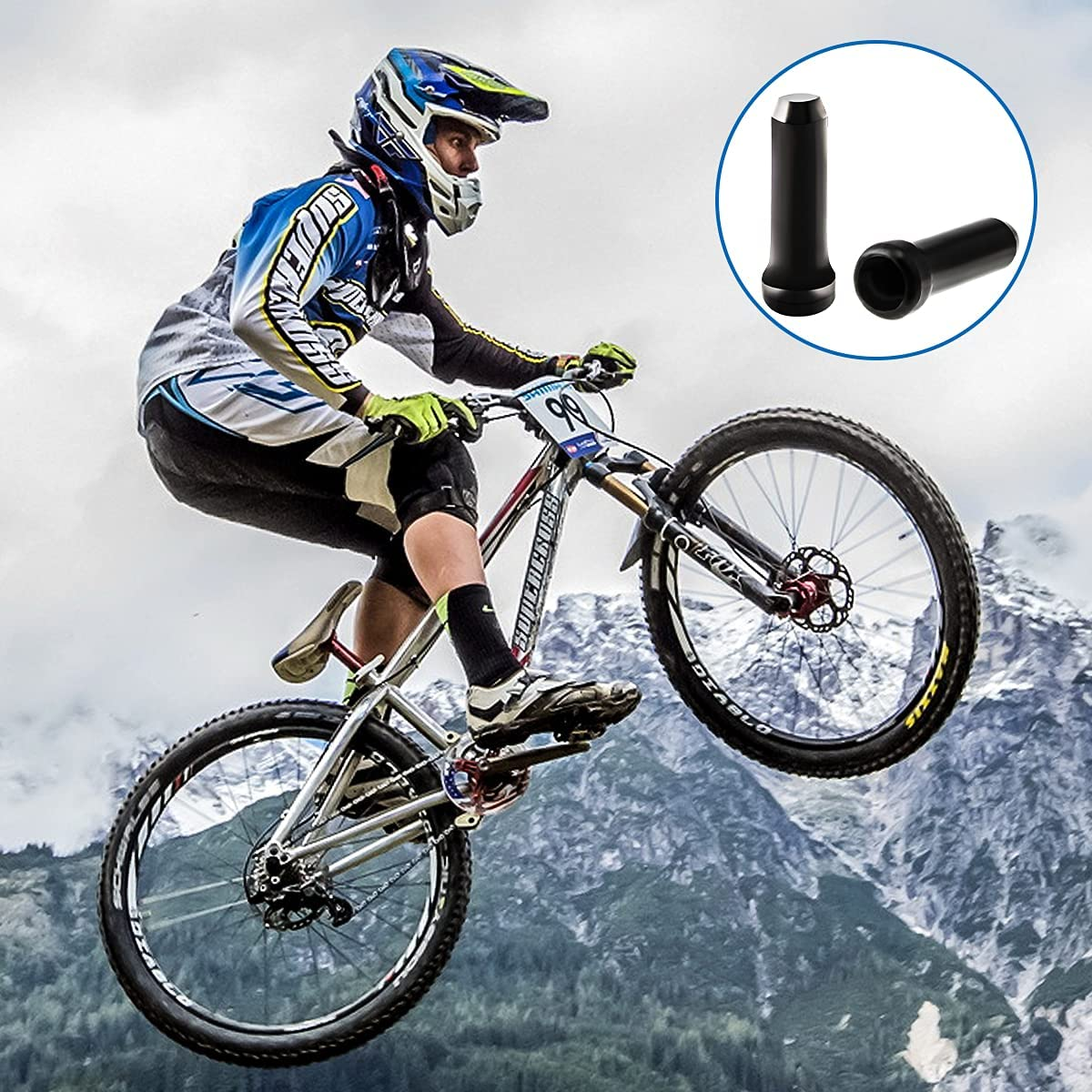 MUQZI Cable End Crimps, Bike Cable End Caps Bicycle Brake Tips Shifter Cable Ends Cap for MTB and Road Bike image number 4