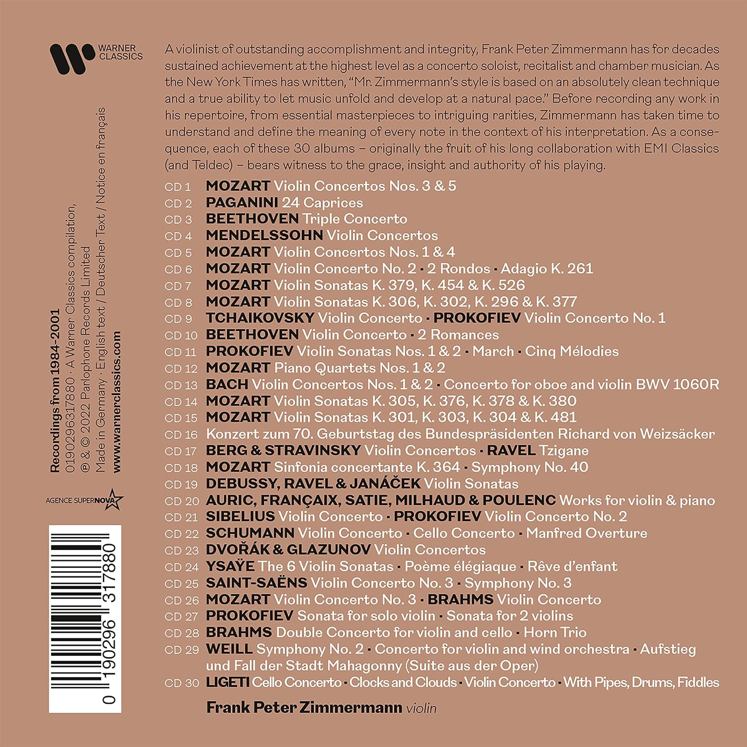 The Complete Warner Classics Recordings image number 3