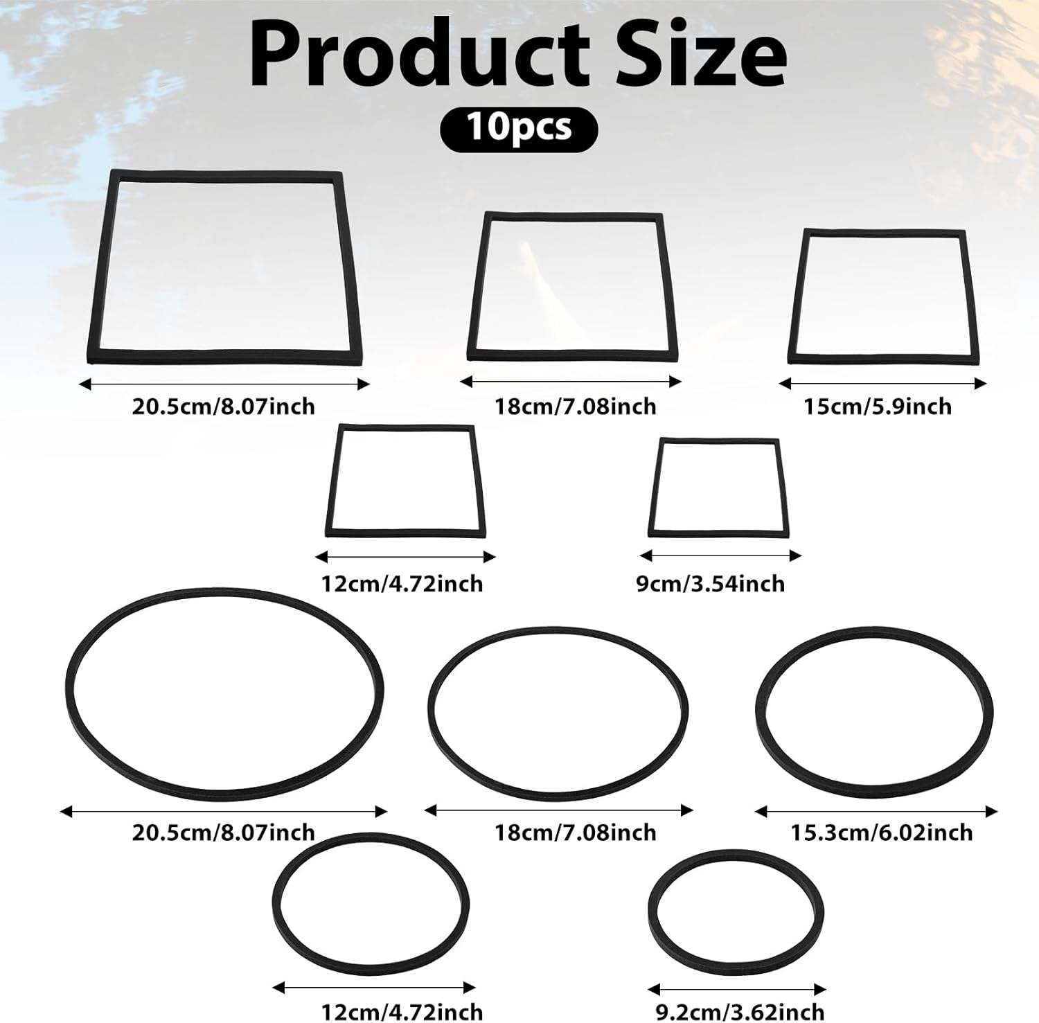 10 PCS Fish Feeding Rings, Aquarium Floating Plant Corral round & Square Aquarium Plant Holder Fish Toys Turtle Betta Fish Tank Accessories Reduces Automatic Fish Feeder Waste, Maintains Water Quality image number 5