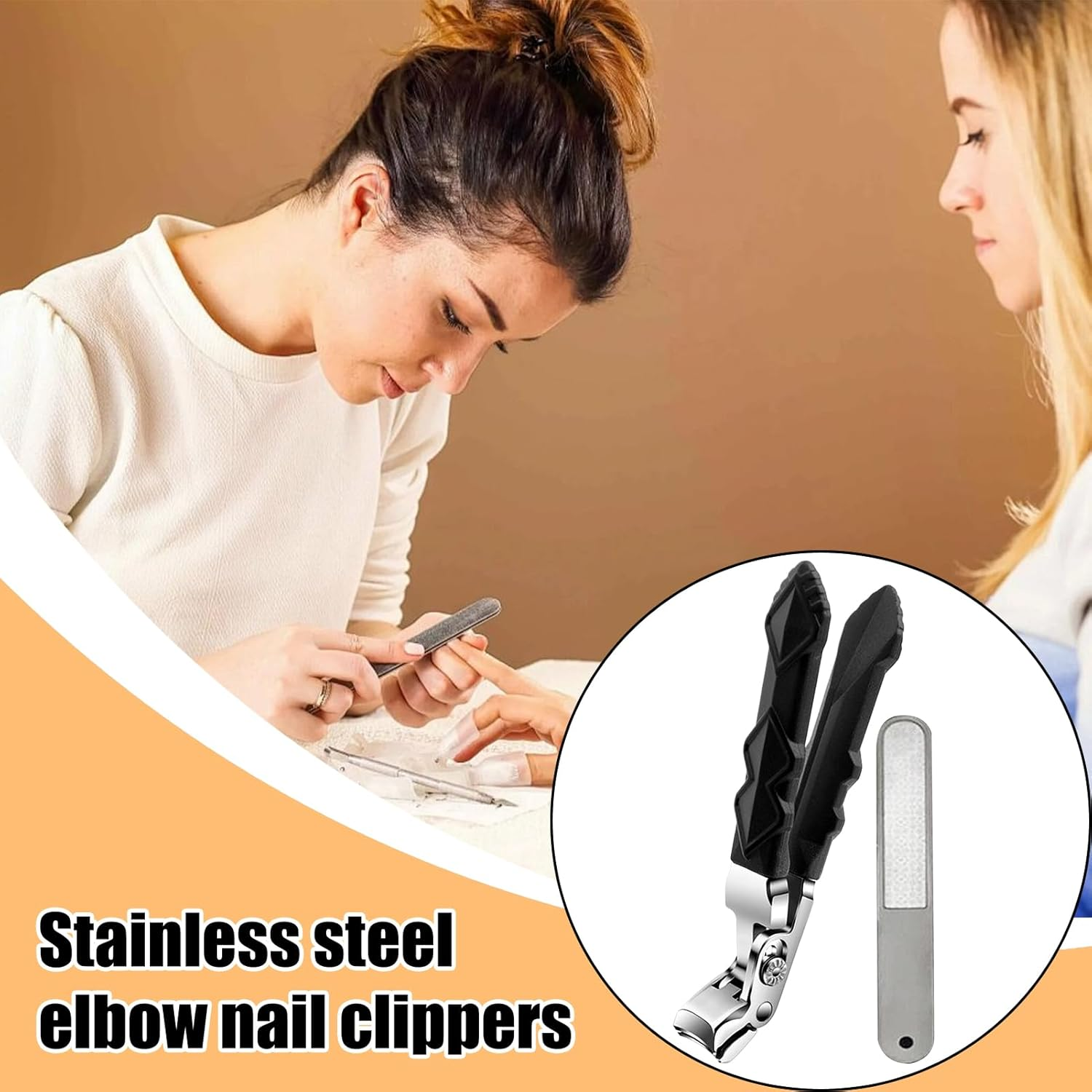 Toe Nail Clippers,Portable Travel Nail Scissors - Angled Stainless Steel Trimmer Scissors for Travel Precision Cutting Men Adult Women Kids Home Seniors image number 2