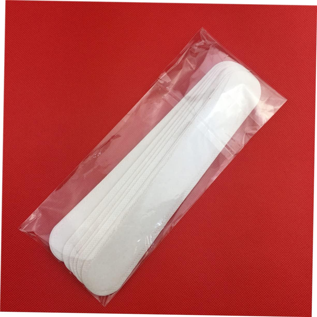 Beavorty 90Pcs Disposable Sweatband Collar Protector for Hats Absorbent Neck Liner Pads against Sweat Stains for Caps Sweatband Use image number 6