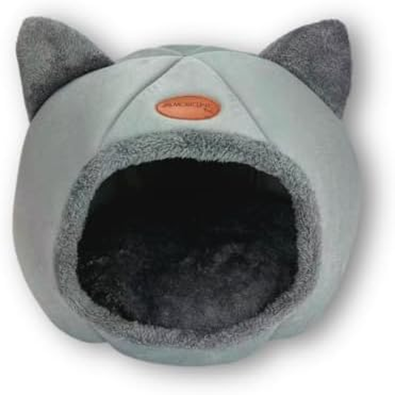 Mobiclinic&reg; Pets Cat Bed, Cave Nest, Hellocatty, Machine Washable, Easy to Fold and Store, Non-Slip, Comfortable and Removable Cushion, 25D Foam, Modern Design image number 5