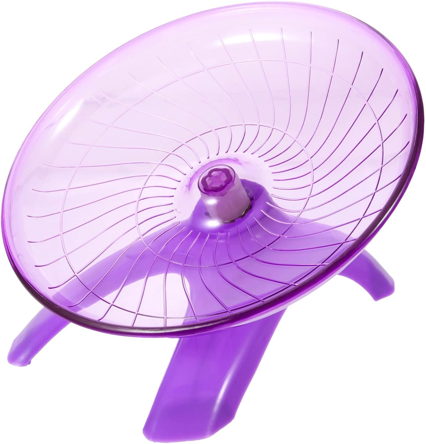 Silent Hamster Running Wheel Stand Violet Plastic Exercise Wheel for Hedgehogs Guinea Pigs Chinchillas Small Pets Cage Toy