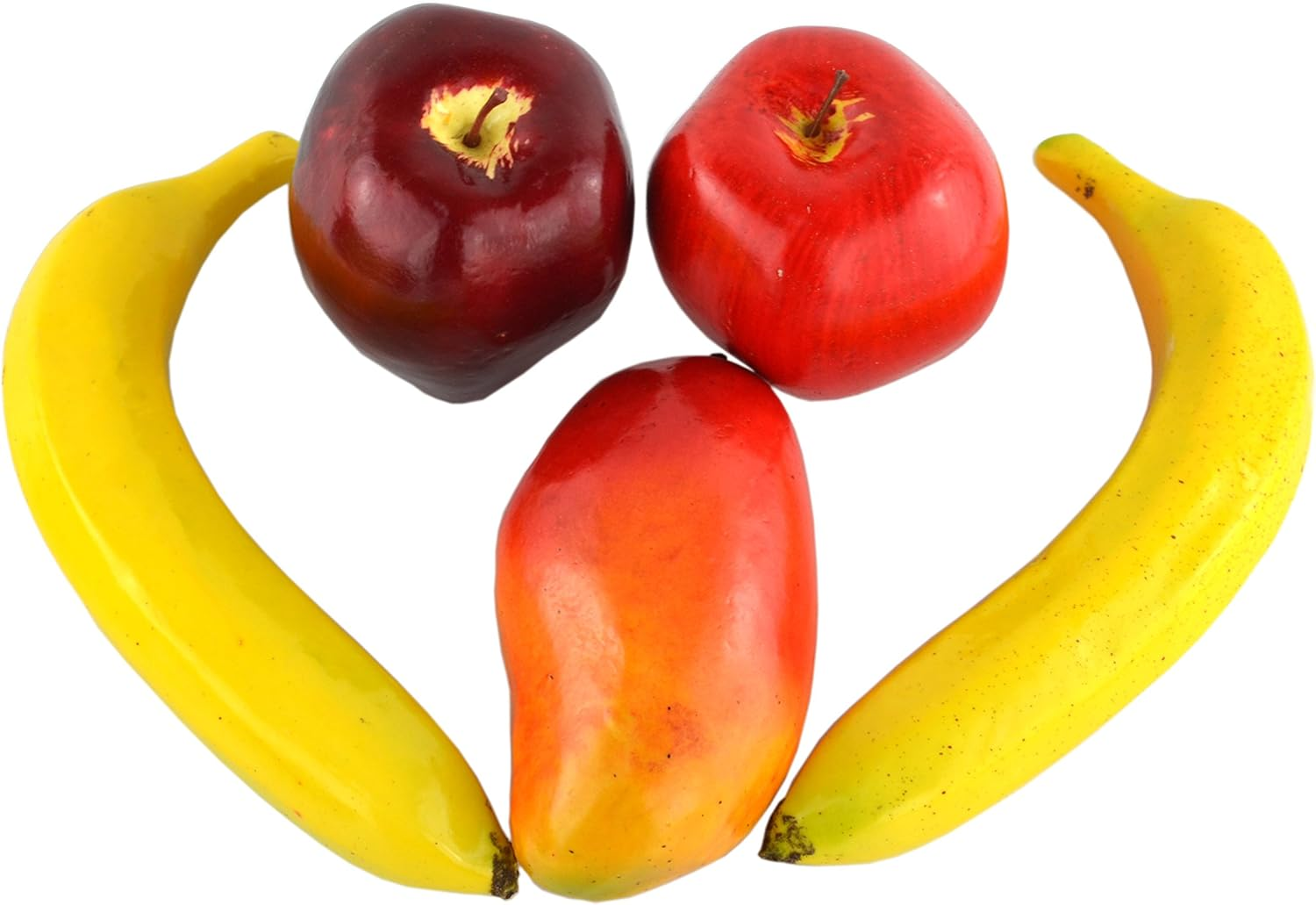 Samyo Mixture of Artificial Apple Banana Cherries Mango Grape Lifelike Simulation Realistic Fake Fruit for Home Decoration image number 2