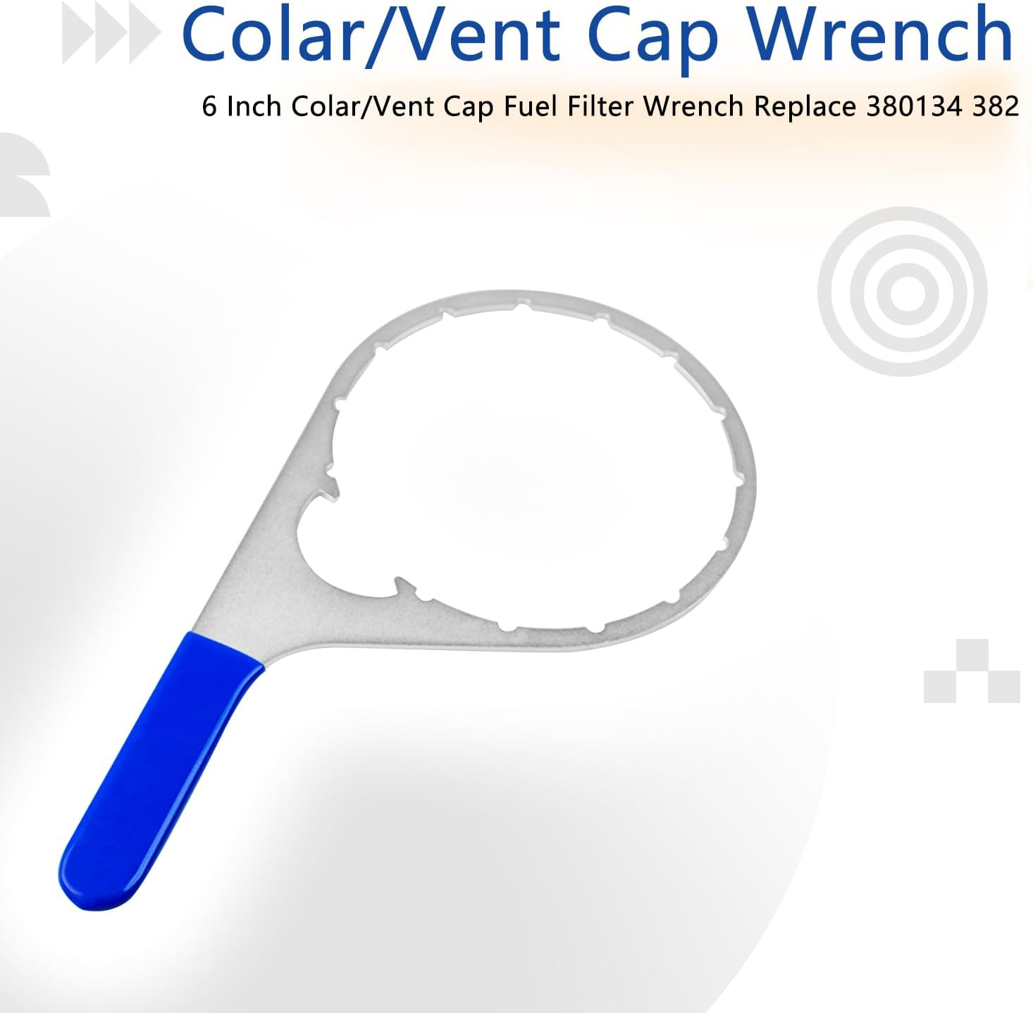 6 Inch Colar/Vent Cap Fuel Filter Wrench for 380134 382 Compatible with Detroit Diesel Truck Engines Cummins Engines, Davco 382 Filter Wrench image number 2