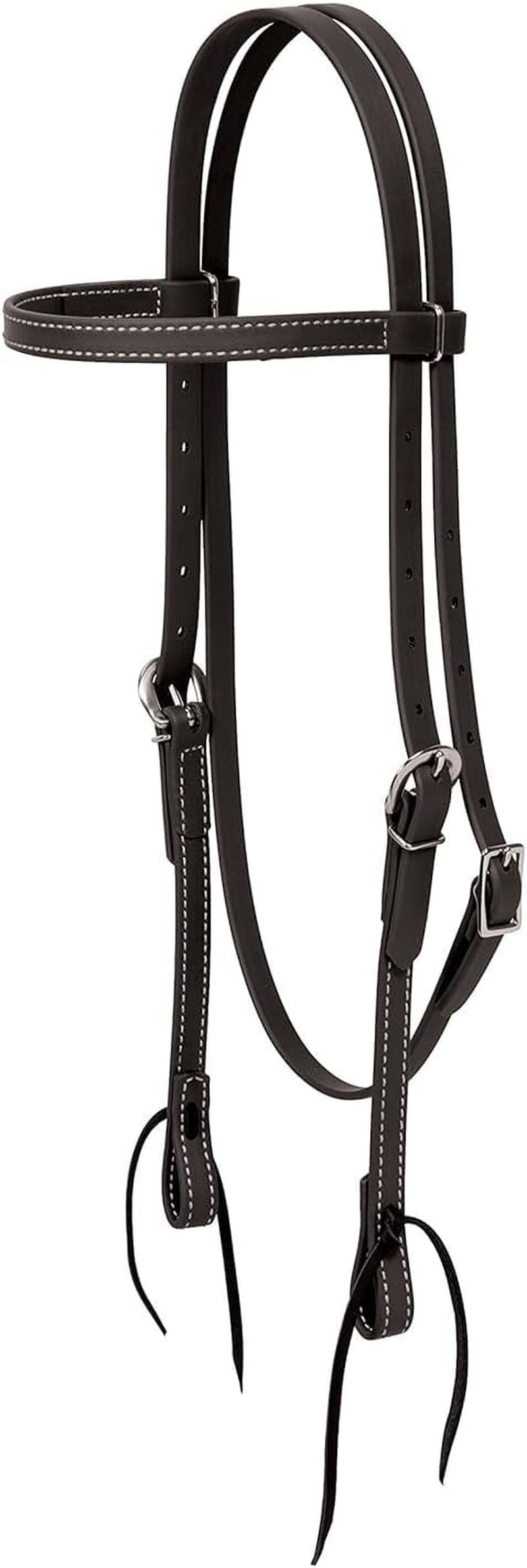 Weaver Leather Brahma Webb Brow Band Headstall, Black