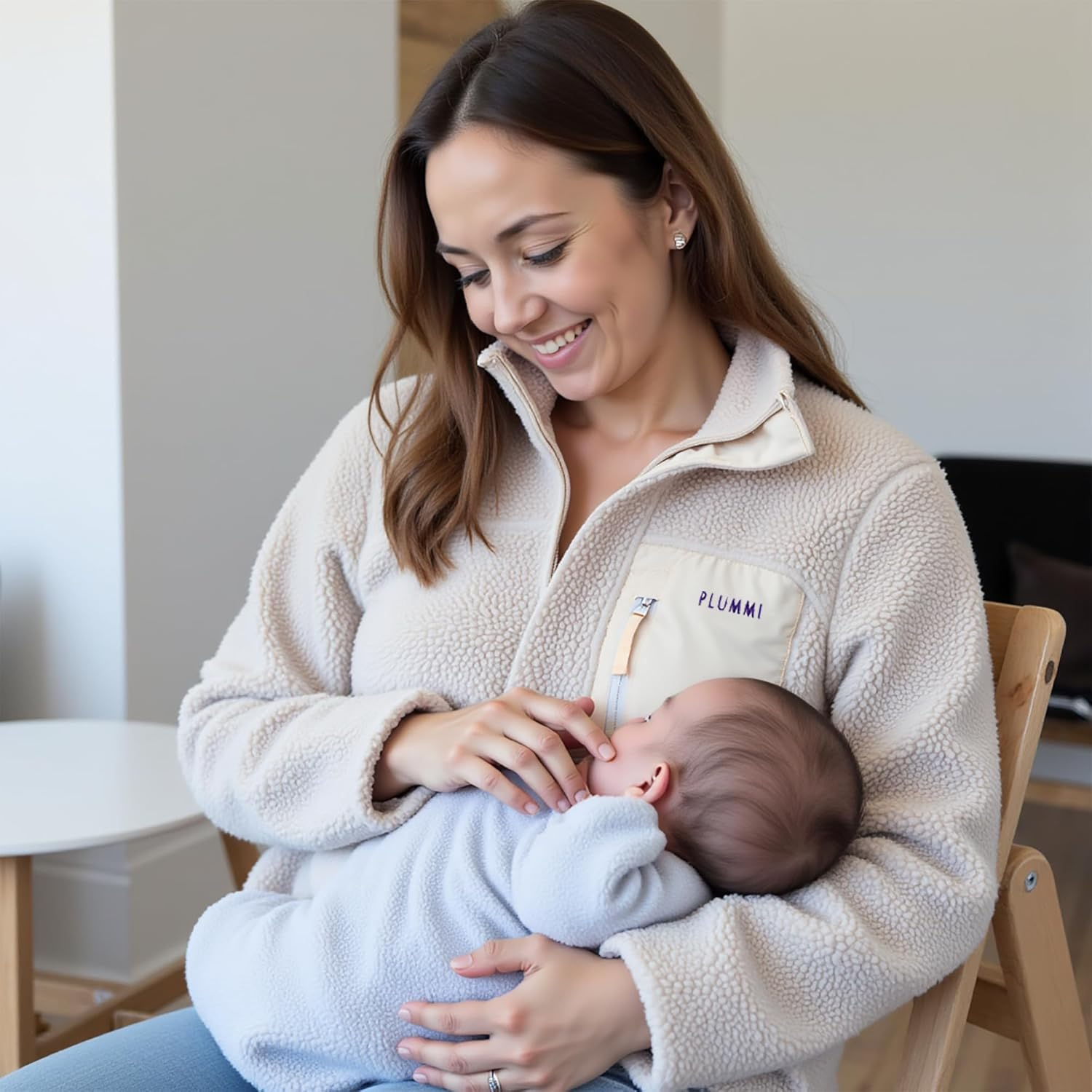 Women'S Maternity and Postpartum Nursing Top Breastfeeding Active Fleece image number 2