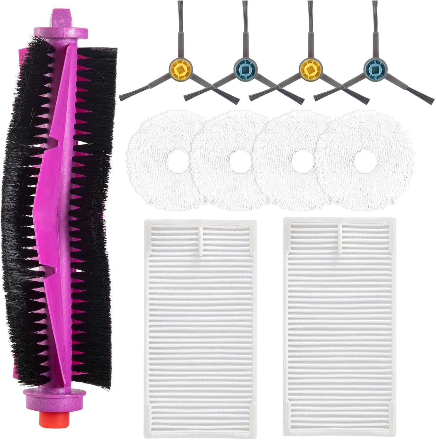 6 Pcs Mop Cloth Replacement Parts for Eureka J12 Ultra/Midea V12 Robot Vacuum Cleaner,Soft Microfiber Wiping Cloth Accessories