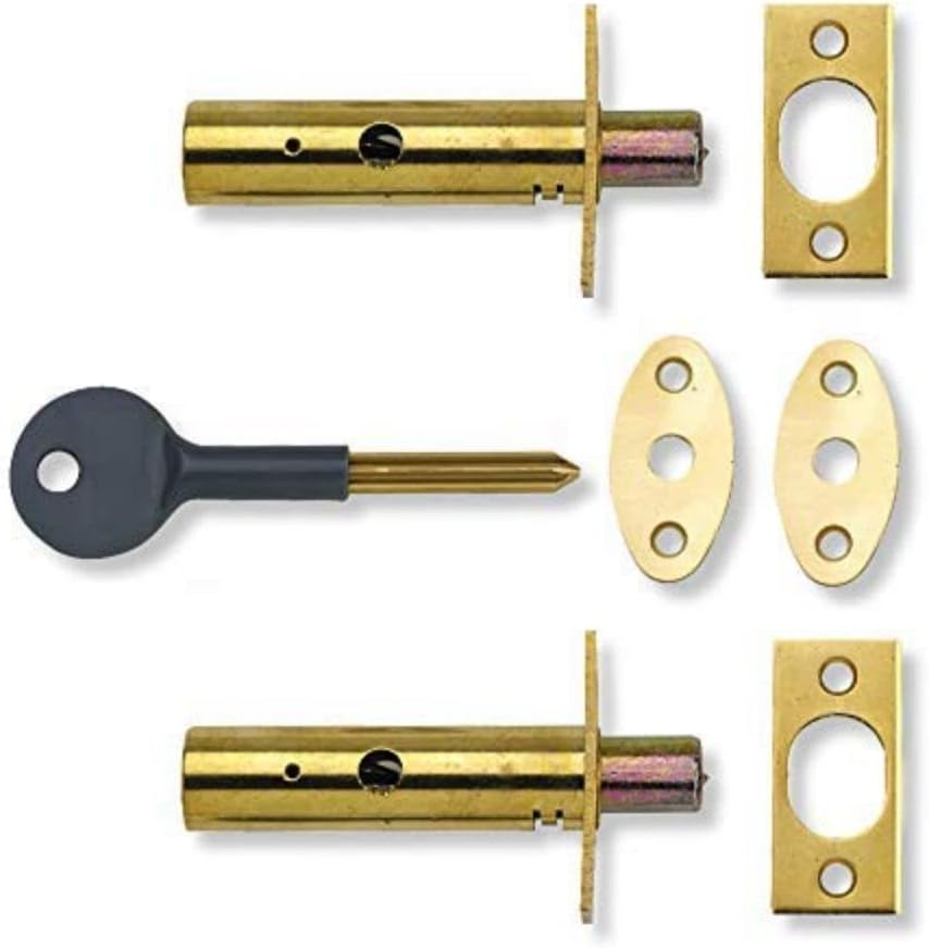 Yale P-2PM444-WE-2 Door Security Bolt, White Finish, Pack of 2, Standard Security, Visi Packed, Suitable for Hinged and Wooden Doors