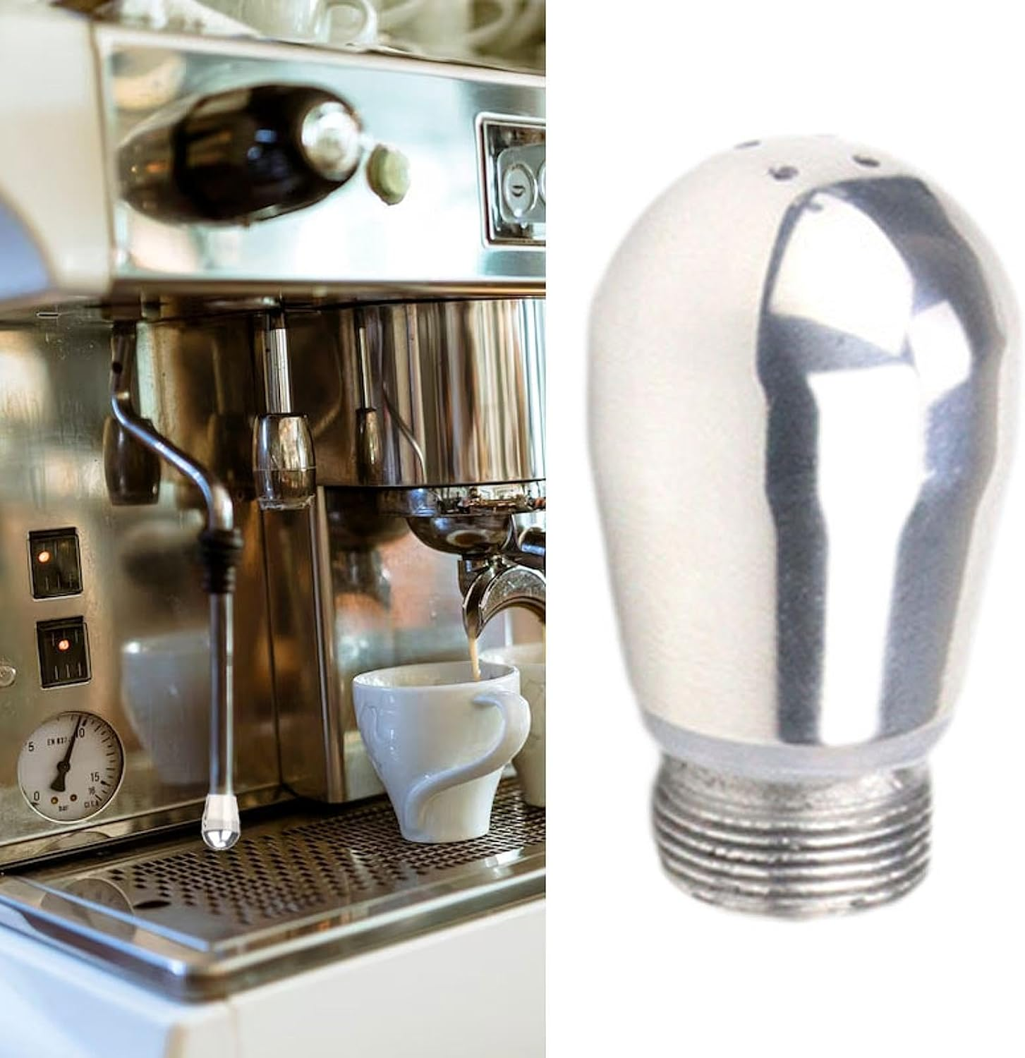 Fytstycale Steam Tip for Espresso Machines, Steam Wand Tip, 0.8 Mm, Milk Tea Shop, Coffee Machine Accessories, Milk Foam Spout, Steam Nozzle Tip, Spout, 4 Holes image number 5