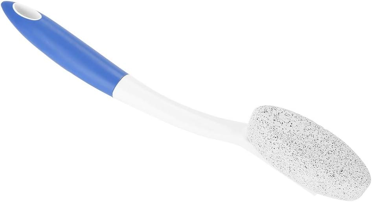 With Scrubbing Pumice Stone Pedicure Kit, Long Handle Foot Massage Brush Foot Brush, Exfoliating Foot Cleaner Bath Foot Massage for the Elderly image number 3