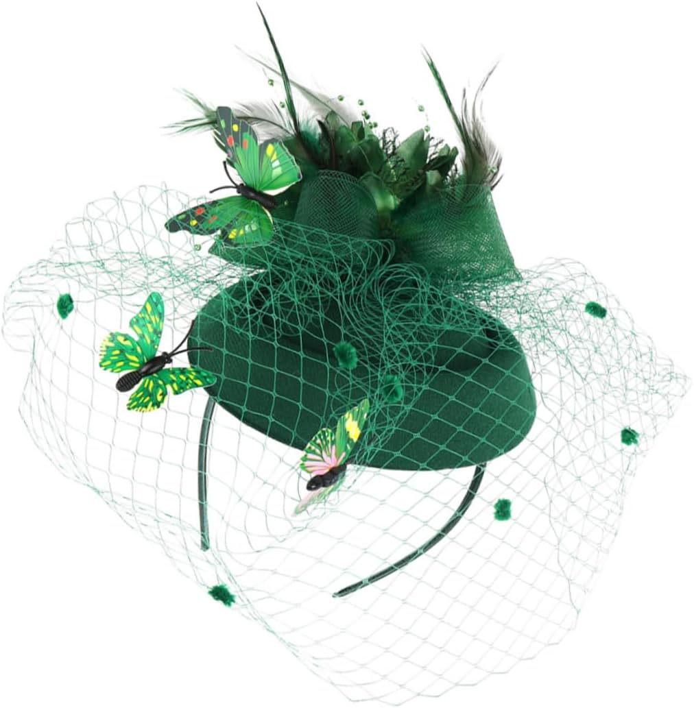 Healeved Stylish Mini Gauze Hat Hair Clasp Headband for Women Lightweight Hair Hoop Accessory for Wedding Party Stage Performance Eye Catching Design