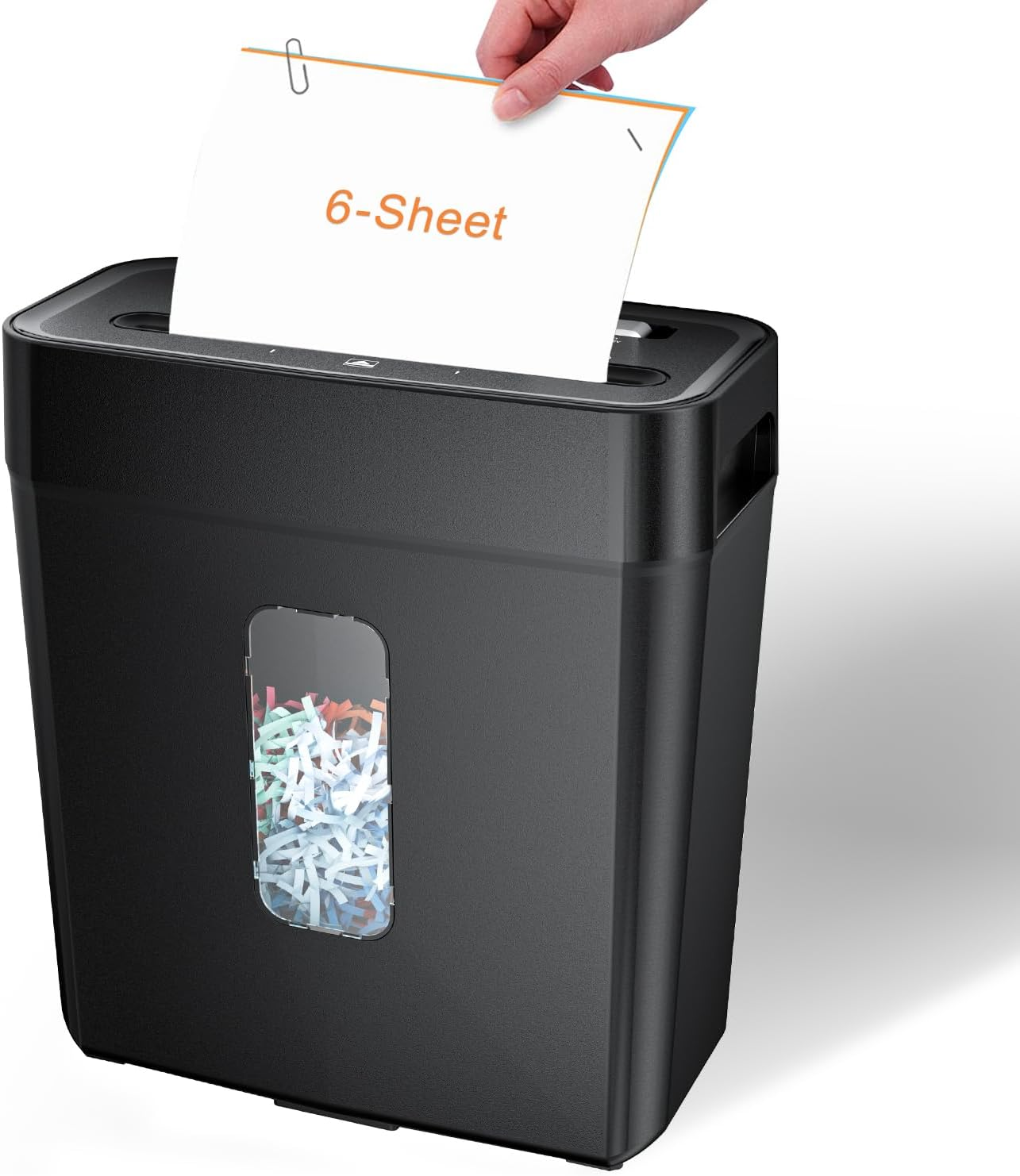 NUFECARG Paper Shredder for Home Office, 6-Sheet Cross Cut Shredder, P-4 Security Level, Heavy Duty Document Shredder with Jam Proof & Overheat Protection, Credit Card/Staple/Mail, 12L Bin image number 6