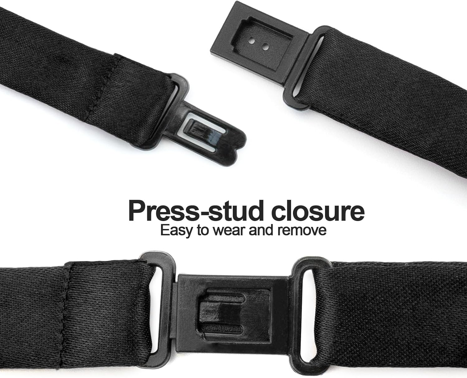 Adjustable Kids Bow Tie Pre-Tied Bowtie Classic Solid Color Children Bow Tie Neck Bowtie for Kids Wedding Party Photo - White image number 7