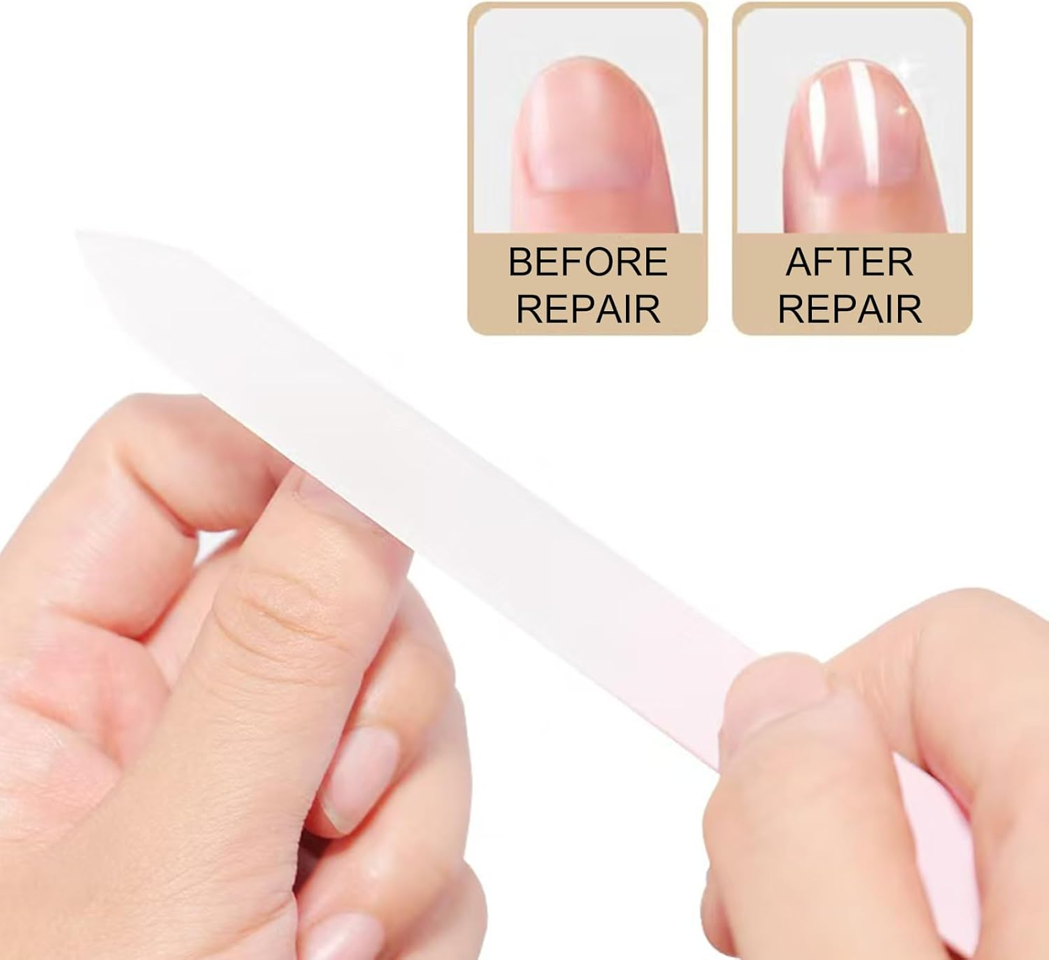 3Pack Nail Buffer, the Exquisite and Durable Glass Nail File, Nail Files，Suitable for Fashion Gifts，Female Adults Daily Necessities image number 1