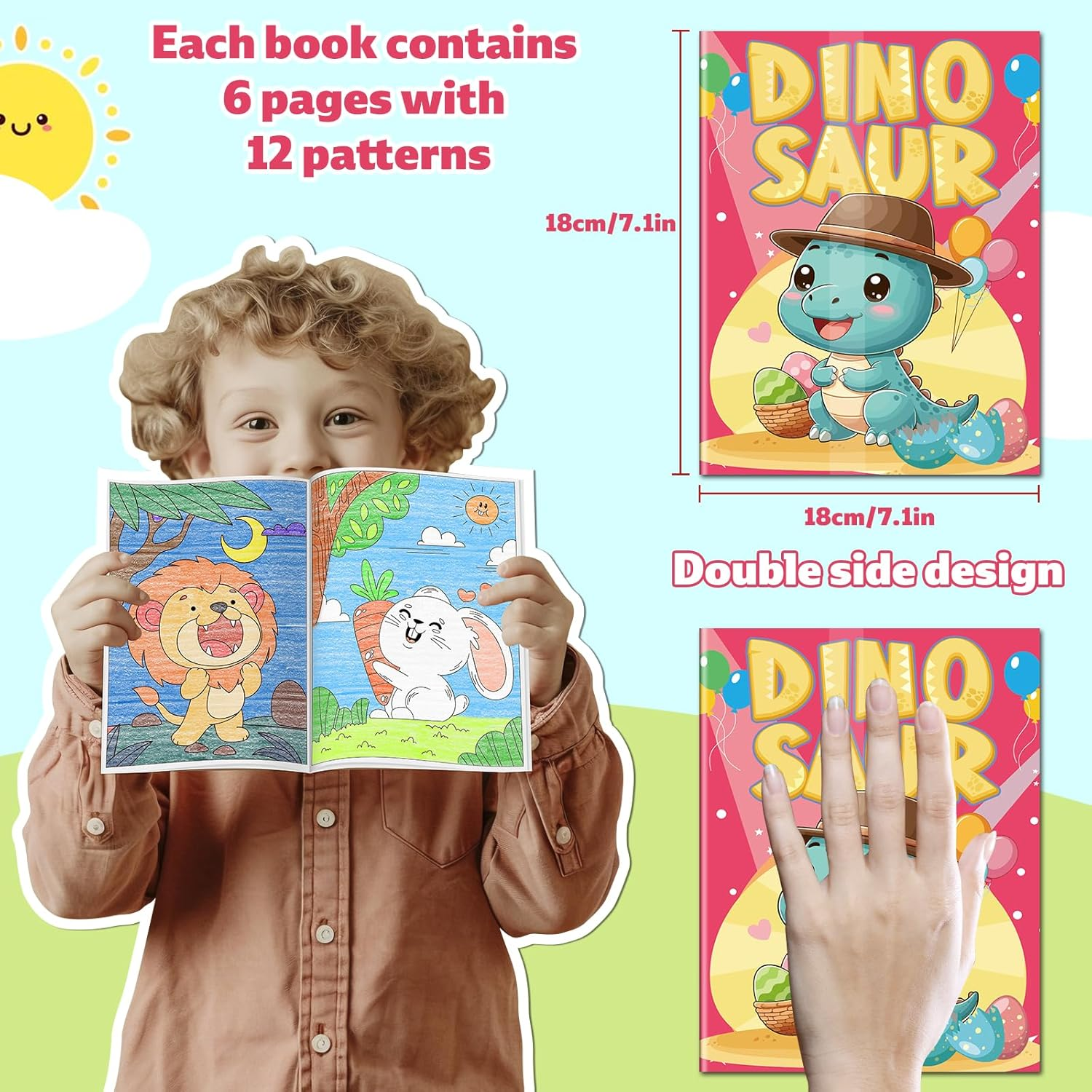 Elfew 24 Pack Colouring Books for Children Ages 2-4,4-8, Bulk Colouring Books, Kids Party Favour Gift,Mini Colouring Book Set for Goodie Bags Stuffer Fillers image number 5