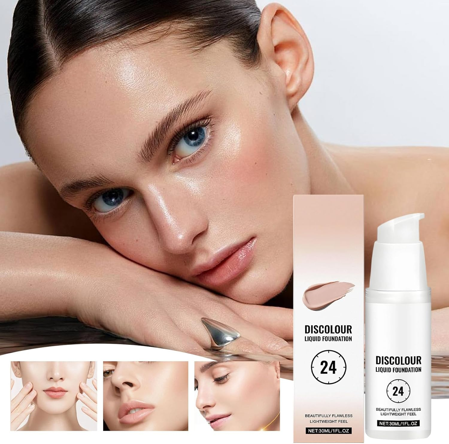 Color Adapting Foundation - Color Changing Mature Skin Foundation - Long-Lasting Moisturizing Concealer for Men Women All Skin Dating Vacation College Wedding Birthday Party image number 1