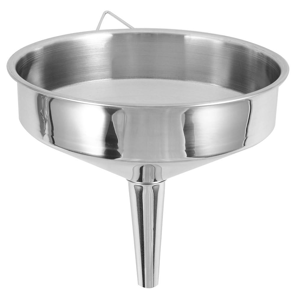 Gatuida Super Large Stainless Steel Large Funnel for Cooking Oil and Transmission Liquid and Powder Food Grade Metal Kitchen Funnels image number 3