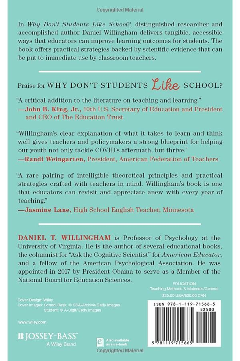 Why Don'T Students like School?: a Cognitive Scientist Answers Questions about How the Mind Works and What It Means for the Classroom image number 2