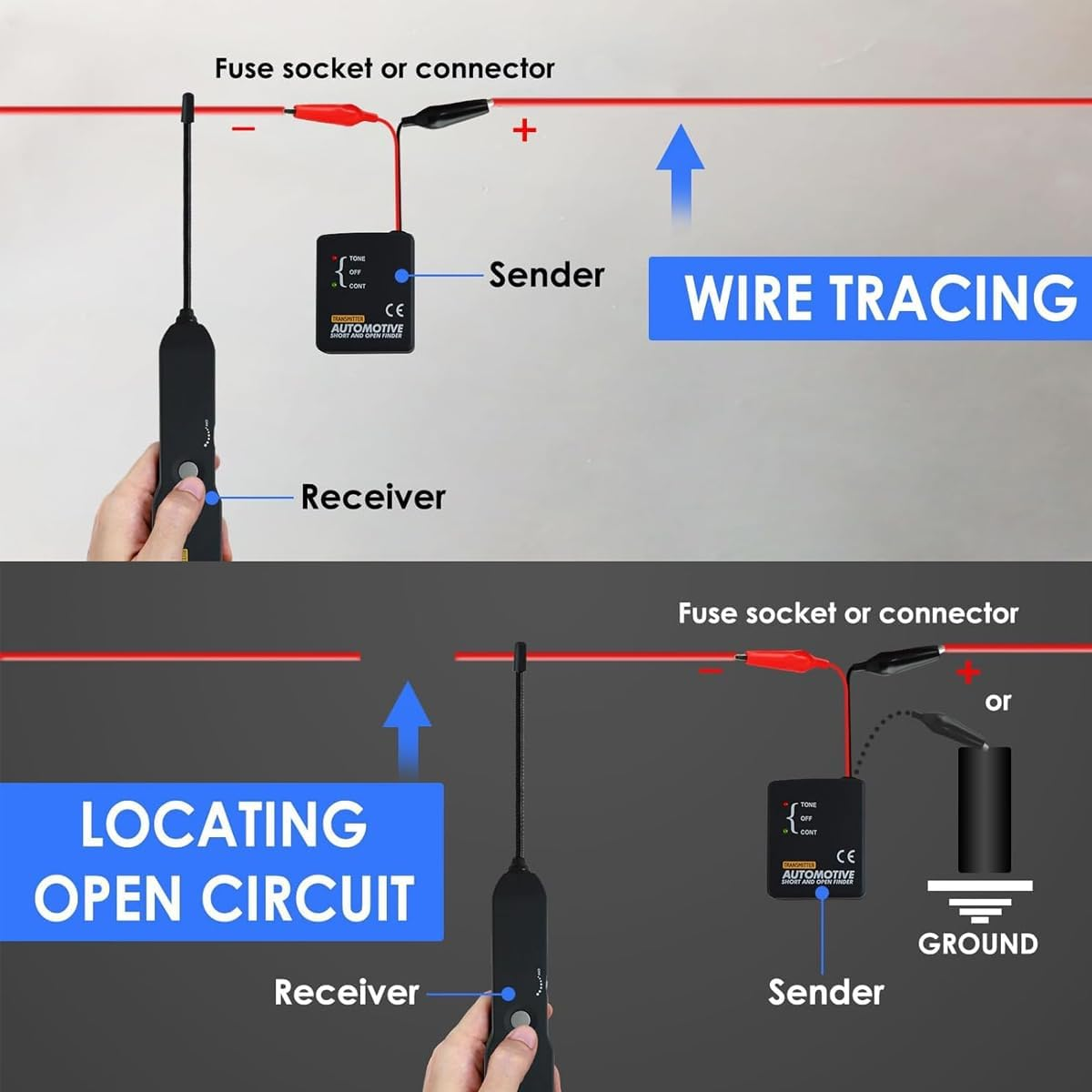 AIMALL Em415Pro Automotive Circuit Tester, Car Wire Tracker and Cable Tester Tool, Short & Open Finder for Vehicle Electrical Systems image number 5