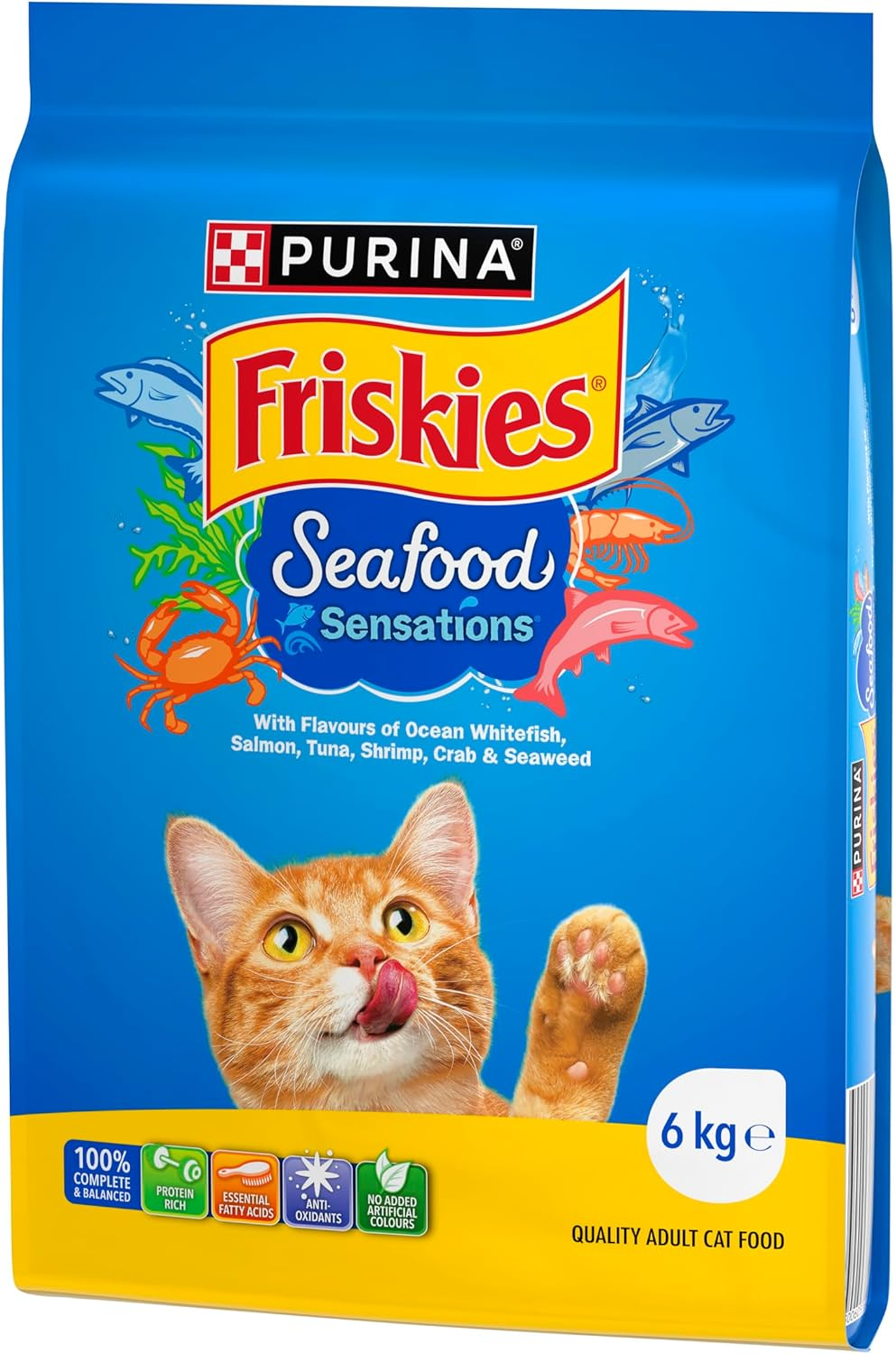 FRISKIES Adult Dry Cat Food Seafood Sensations 6Kg