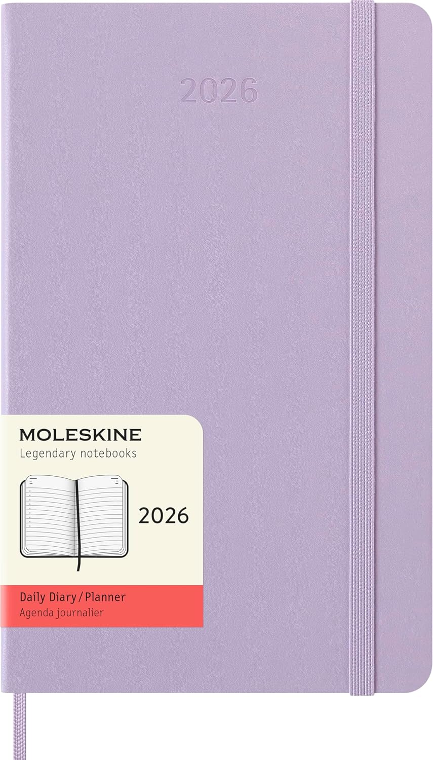 Moleskine - 2026-12 Month Daily Hard Cover Diary - Large - Lilac image number 3