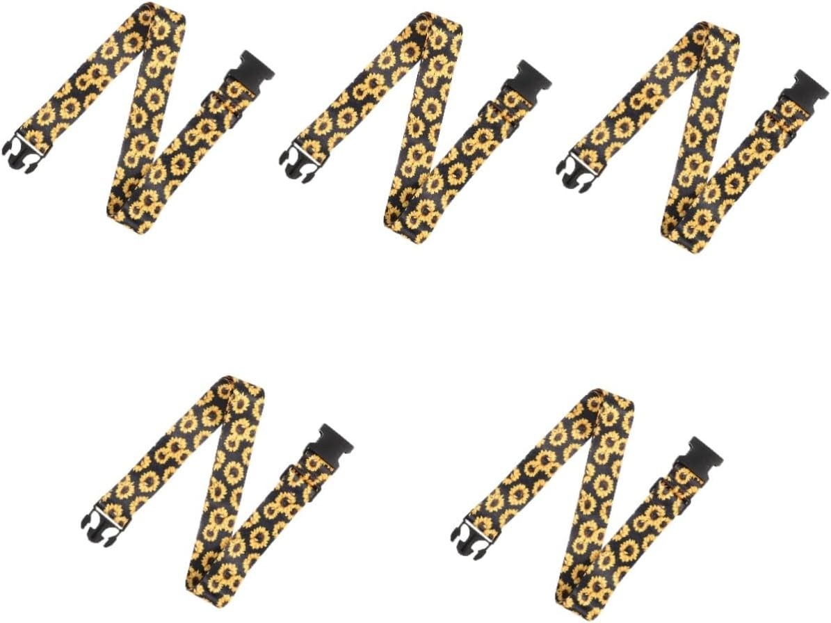 BESTYASH 5Pcs Luggage Belt Buckle Strap Adjustable Suitcase Belt for Travel Bag Cargo Tie down Strap Lashing image number 4