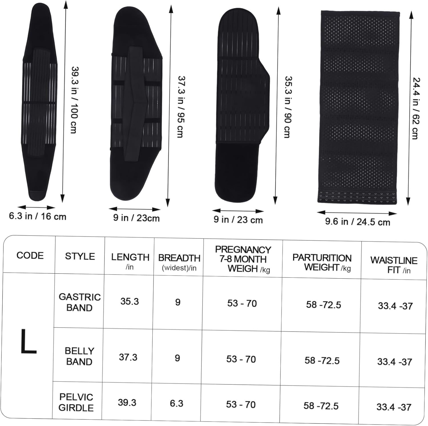 GANAZONO Postpartum Belly Band Waist Trimmer with Supportive Compression for Moms Convenient Closure for Postpartum and Comfort image number 6