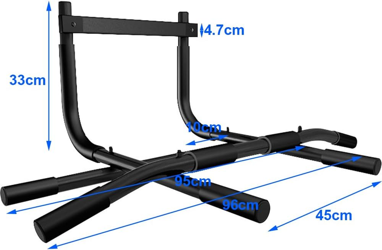 HPAMR Dip Bar, Fitness Dip Bar Attachments, Multi-Grip Strength for Doorway, Indoor Chin-Up Bar Fitnes Trainer for Home Gym Portable, Pull up Bar for Doorway, Upper Body Fitness Workout Bar image number 4