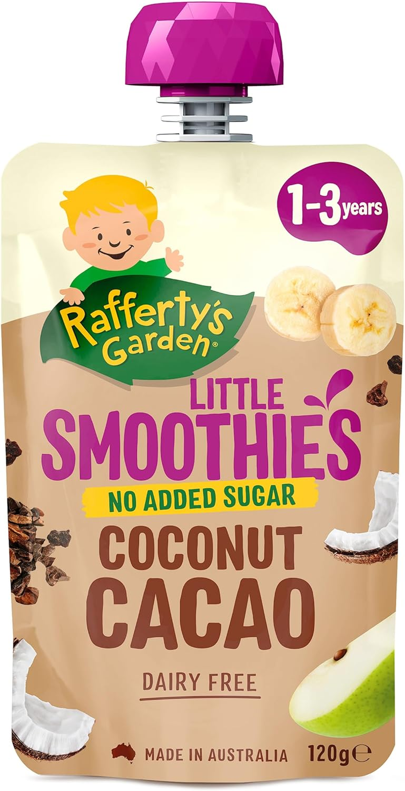 Rafferty'S Garden Coconut Cacao No Added Sugar Little Smoothies for 1-3 Year Old Toddlers 120 G (Case of 6)
