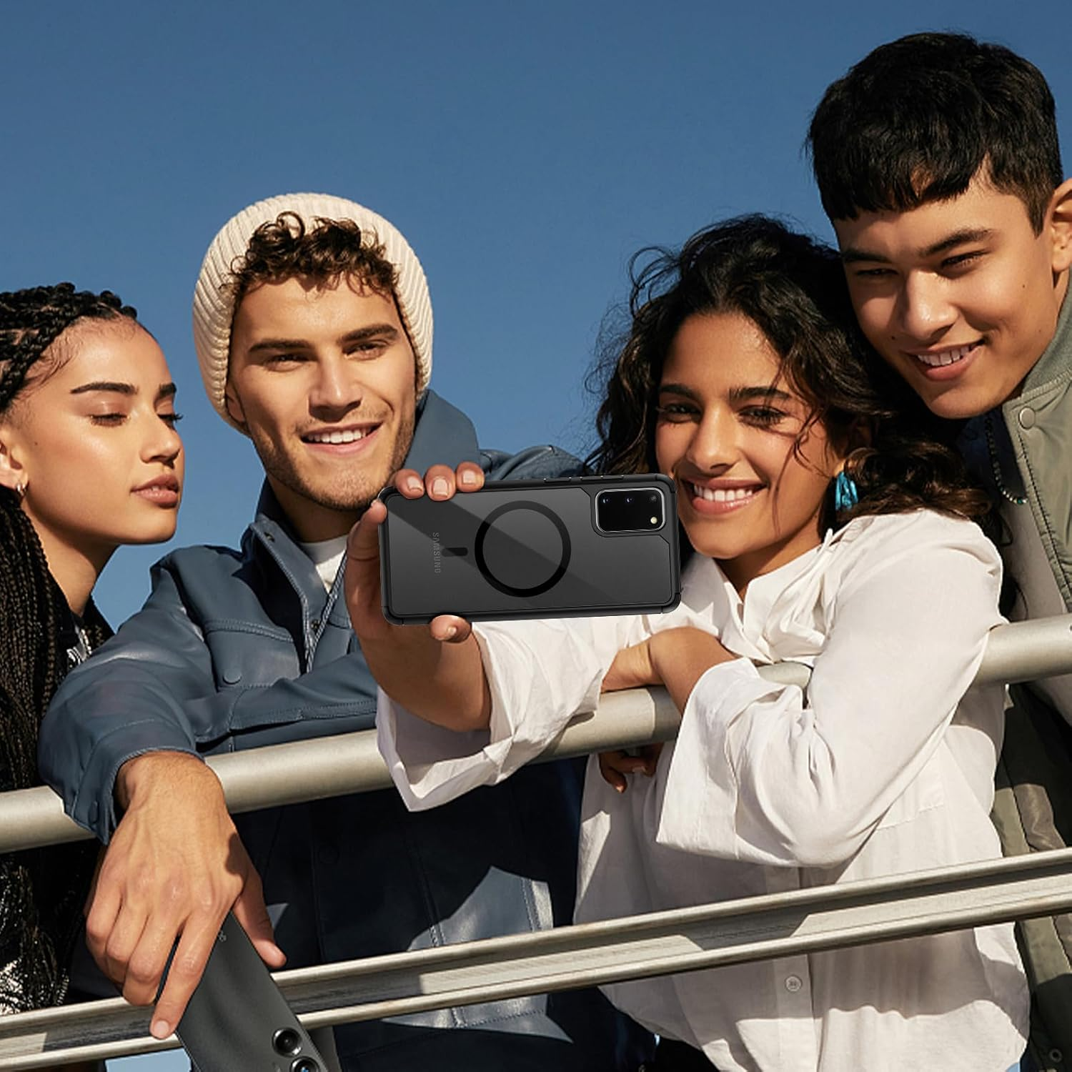 Guizzcg Samsung Galaxy S20 Case, Mag-Safe Compatible, Translucent Matte Shockproof Case, Screen & Lens Protection, Anti-Slip, Anti-Fingerprint, Full Protection, Matte Black image number 2