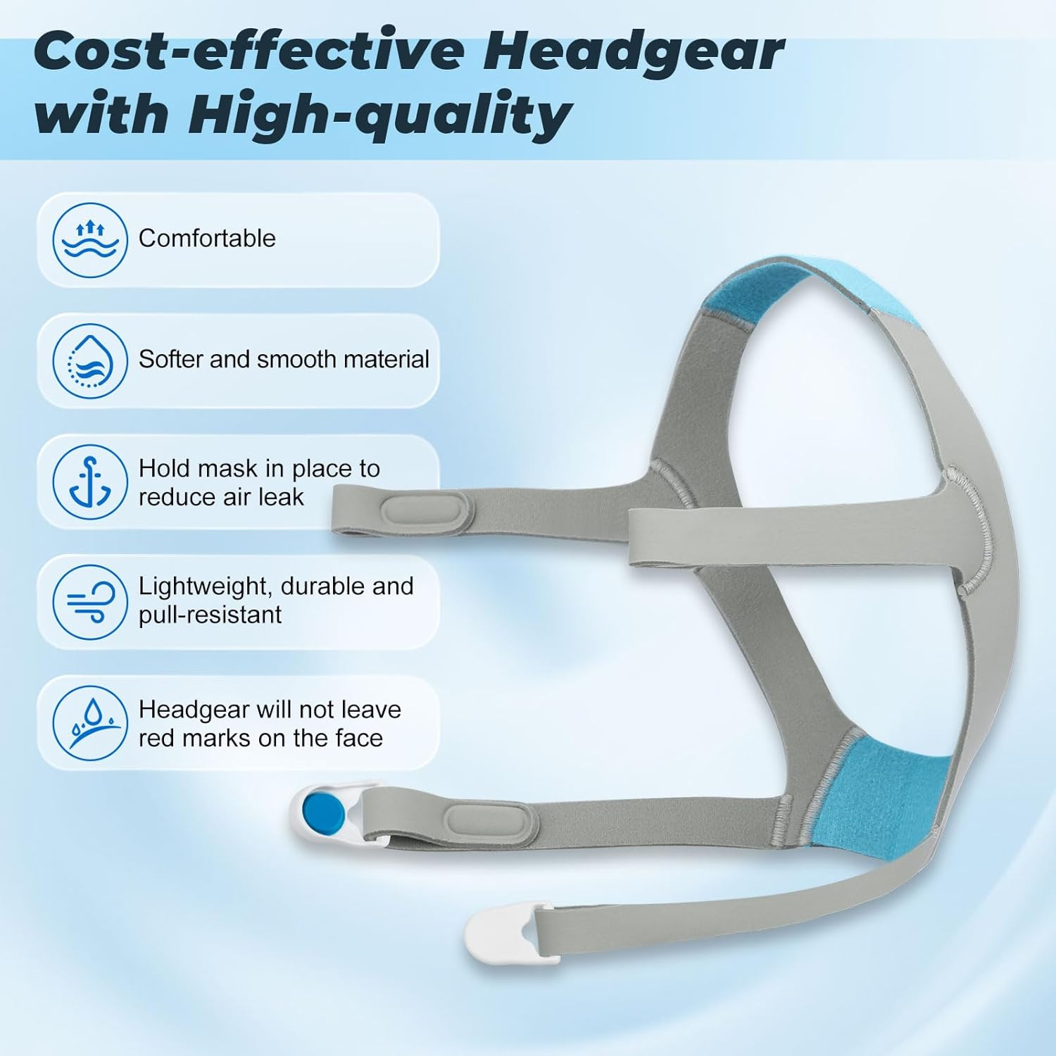 Alocs Large N20 Headgear Compatible with Resmed Airfit/Airtouch N20 Nasal Mask, N20 Full Face Mask Strap with Headgear Clips - 1 Pack image number 1