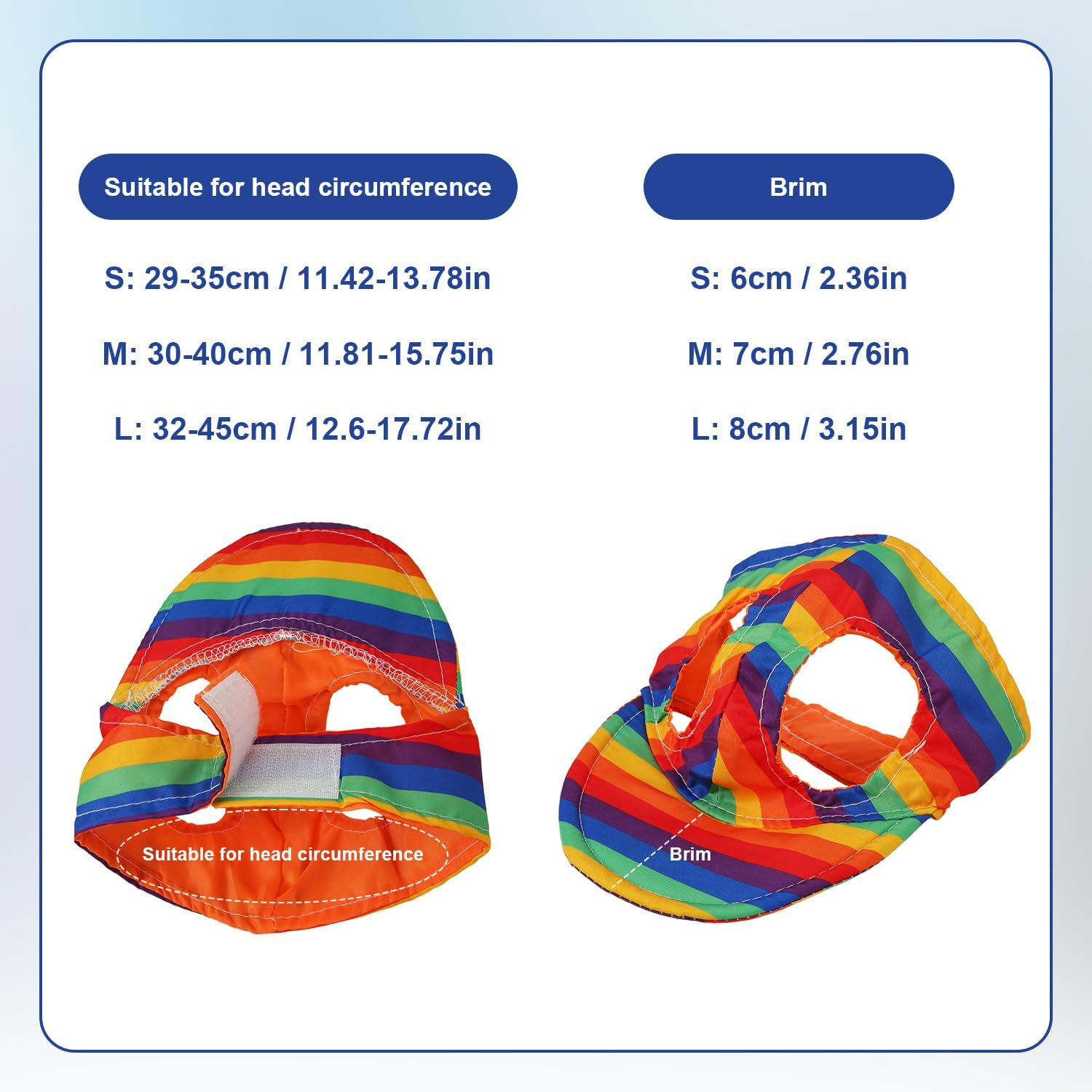 PEUTIER Dog Sun Hat with Ear Holes, Dog Baseball Cap Adjustable Visor for Summer Breathable Equipment Outdoor Protection for Small Medium Large Dog (M) image number 5