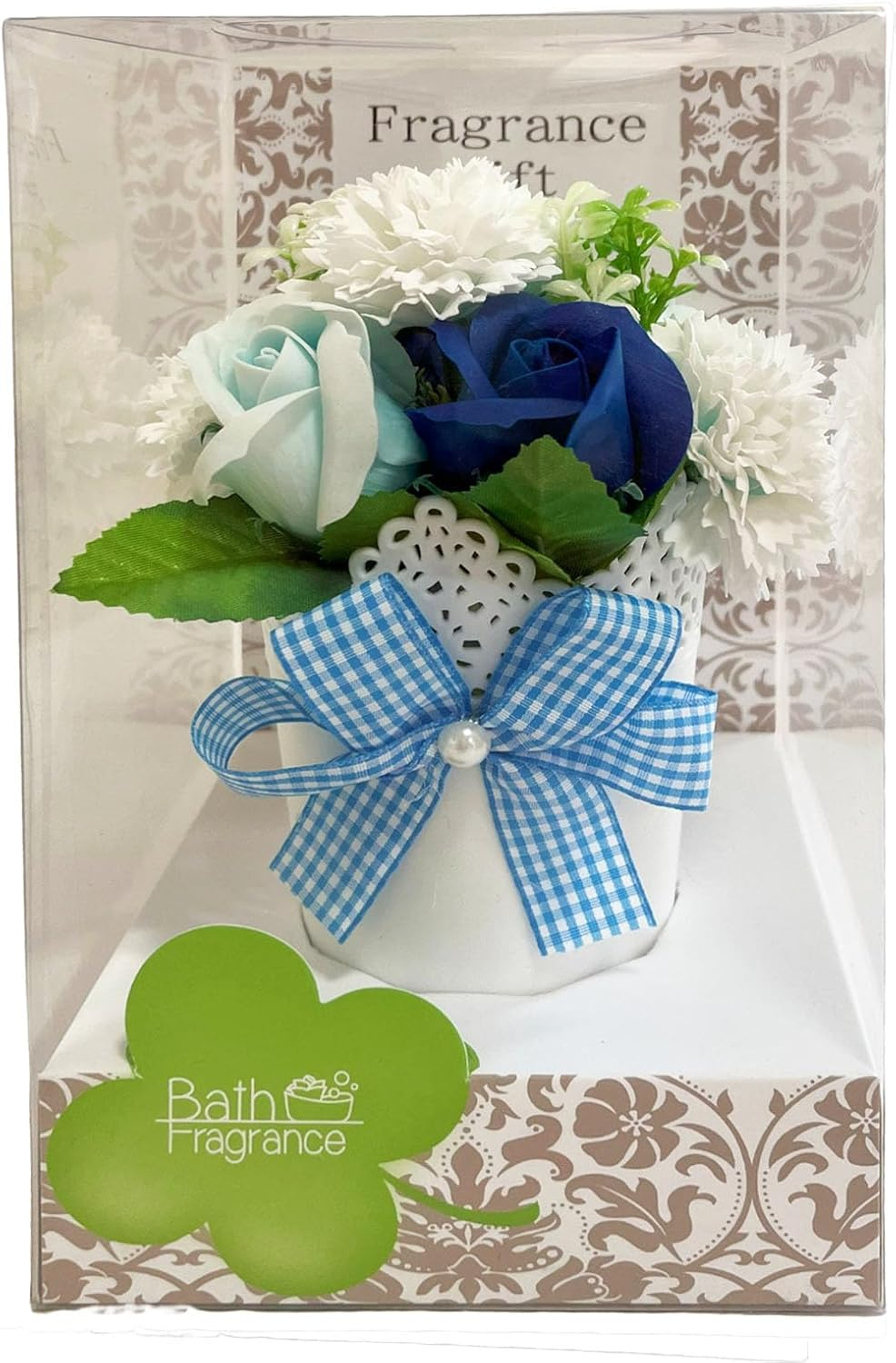 Q-FLA 751578 Soap Flower Fragrance Arrangement, S, Blue, Mother'S Day Gift
