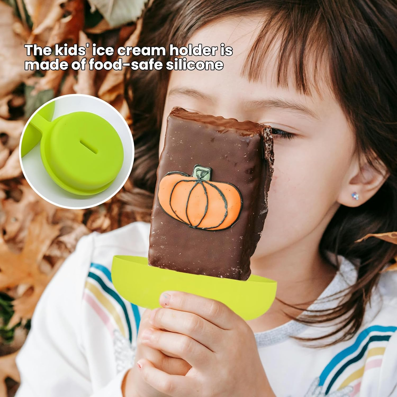 4Pcs Drip Free Popsicle Holder Mess-Free Ice Pop Stick - Freeze Ice Popsicle Molds and ICY Pole Stick Food Grade Silicone Reusable No Drip Popsicle for Summer Days image number 5