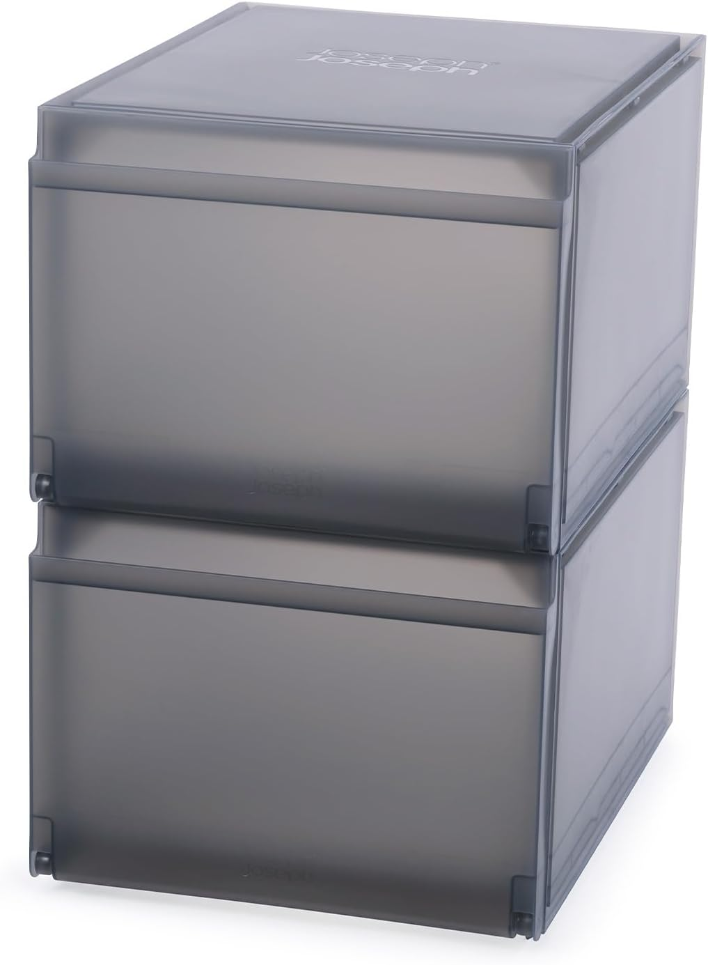 Joseph Joseph Shoecase Premium Shoe Storage Box with Slide-Out Shoe Tray, Dustproof, with Drop-Down Door, Ventilated Design for Airflow, Easy to Assemble, 2 Pack image number 4