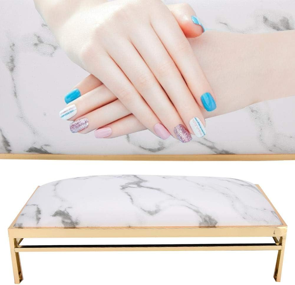 Waterproof Nail Art Hand Cushion, Manicure Armrest Cushion Made of Soft PU Leather for Nail Art Salon Home (Marble) image number 6