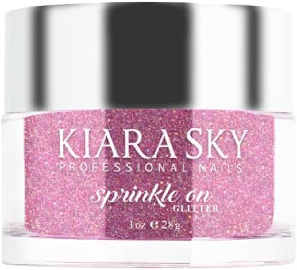 Kiara Sky 3D Glitter Nail Art | Sprinkle on Collection 1 Oz | Mix with Acrylic, Gel Polish or Dip Powder | Violets Are Blue