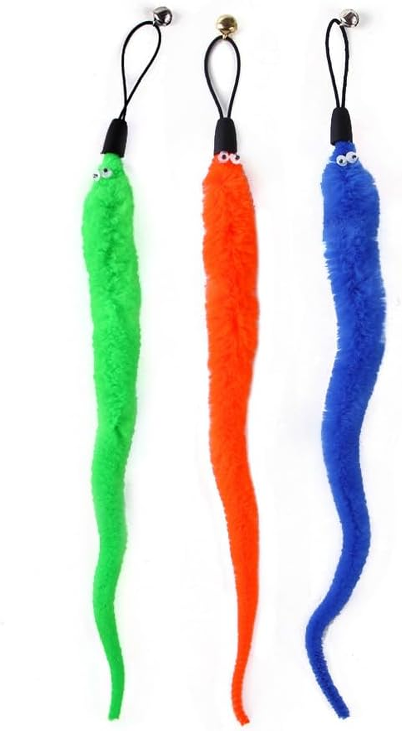 Cat Feather Toy, Retractable Cat Toys Wand, 2 Wands & 9 Replacement Butterfly and Caterpillar Refills, Interactive Feather Teaser Toy Cat Having Fun Exerciser Playing image number 5