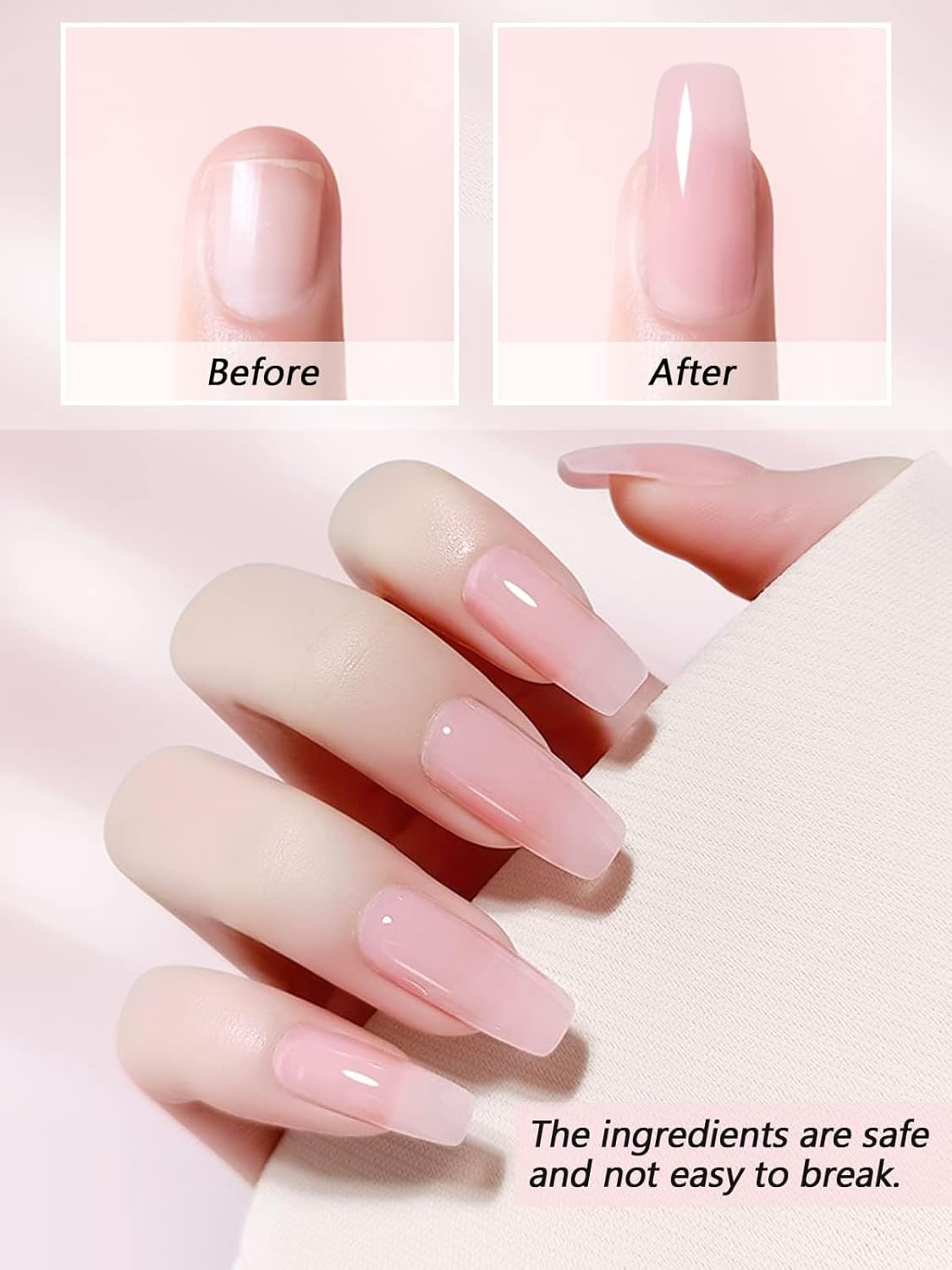 EBANKU Pink Acrylic Powder, 120G/4.23Oz Acrylic Powder Large Capacity Professional Acrylic Nail Powder for Nail Acrylic Extension, Nail Carving, Long-Lasting, No Nail Lamp Needed image number 2
