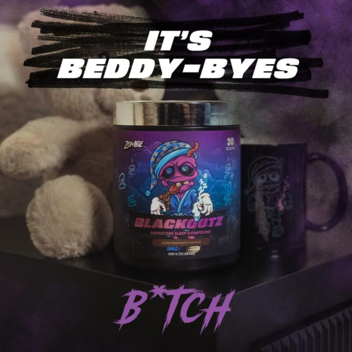 Zombie Labs Blackoutz Calm Chocolate Flavour 300G Hardcore Sleep Compound image number 2